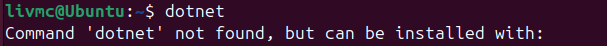 dotnet not found in terminal